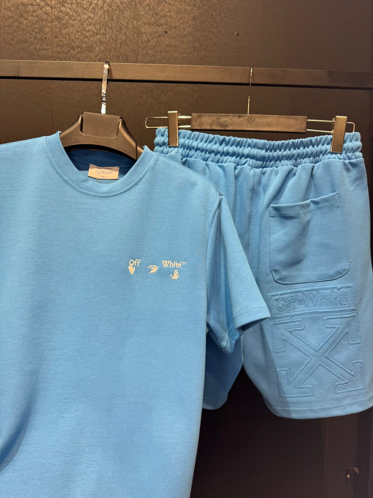 OFF WHİTE ŞORTLU-TAKIM