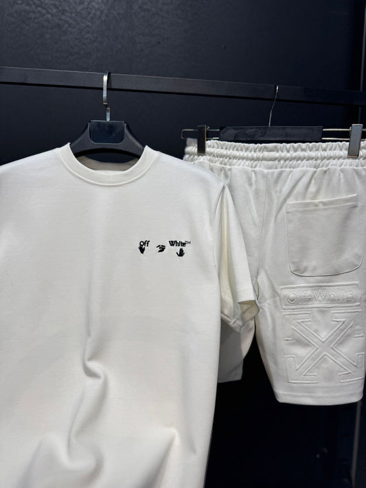 OFF WHİTE ŞORTLU-TAKIM
