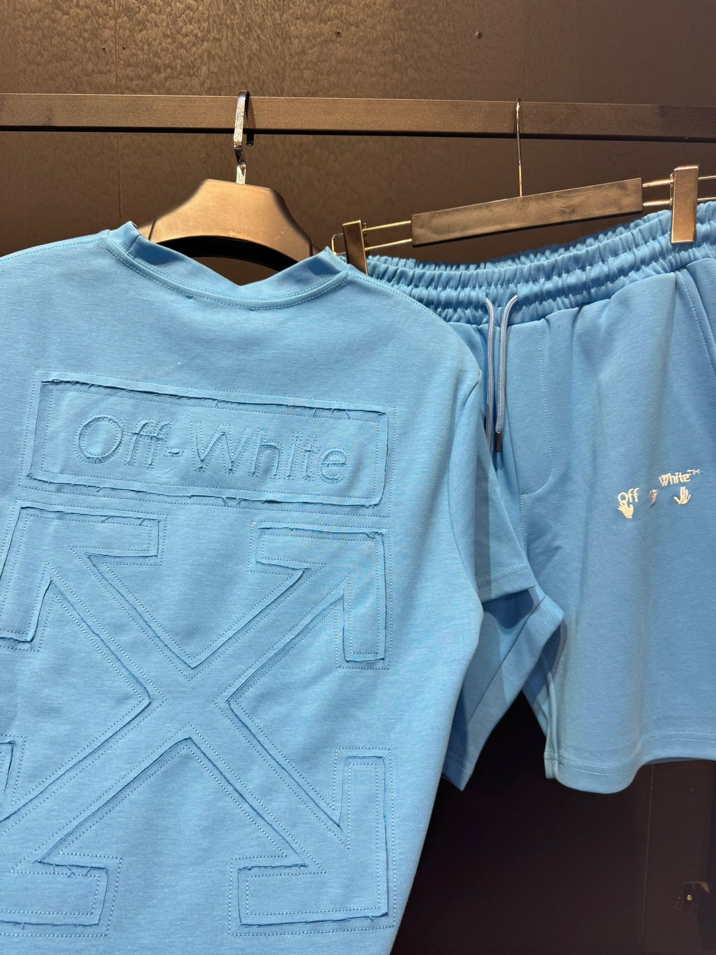 OFF WHİTE ŞORTLU-TAKIM